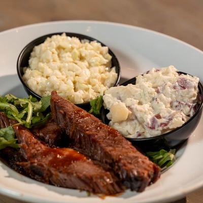Texas Style Prime Brisket, pineapple slaw and Grandma Ethel's potato salad.