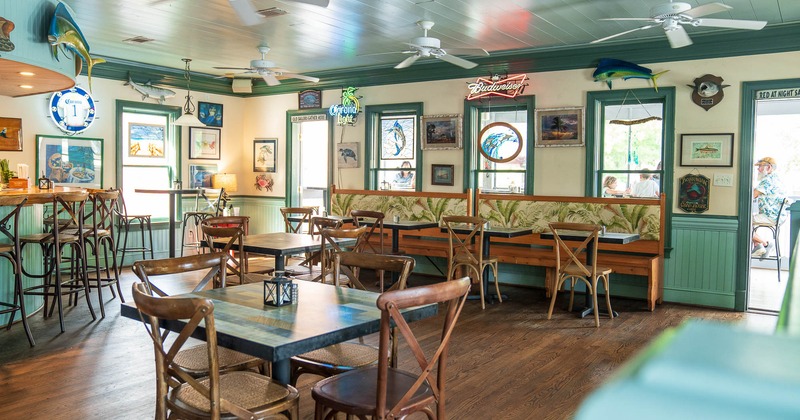 Restaurant interior, main seating area