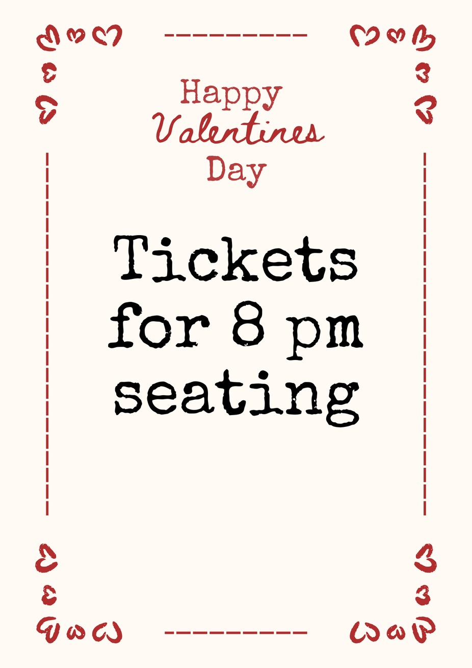 Valentine's Dinner 8 pm Seating event photo
