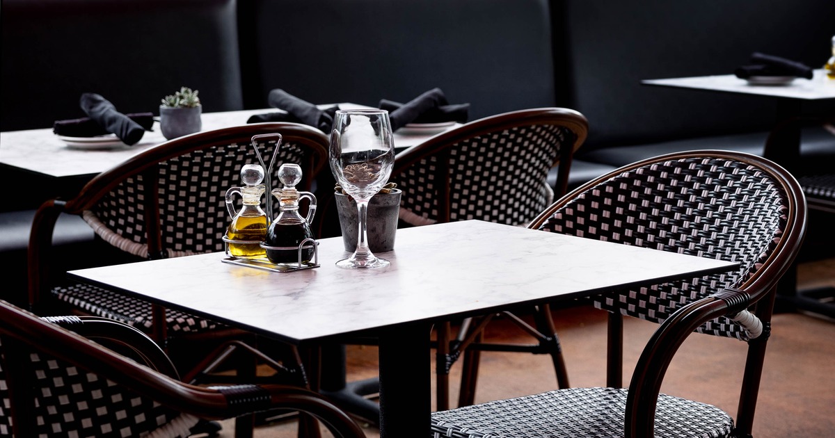 Interior, table and chairs