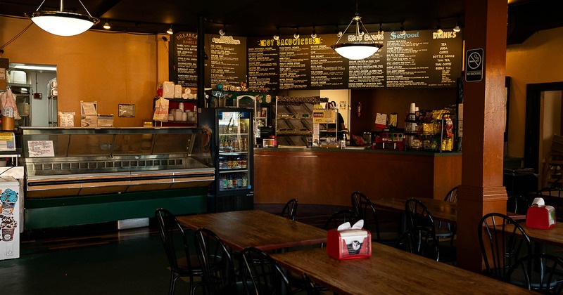 Interior, seating place near bar