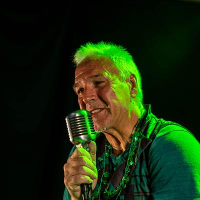 Singer performing.