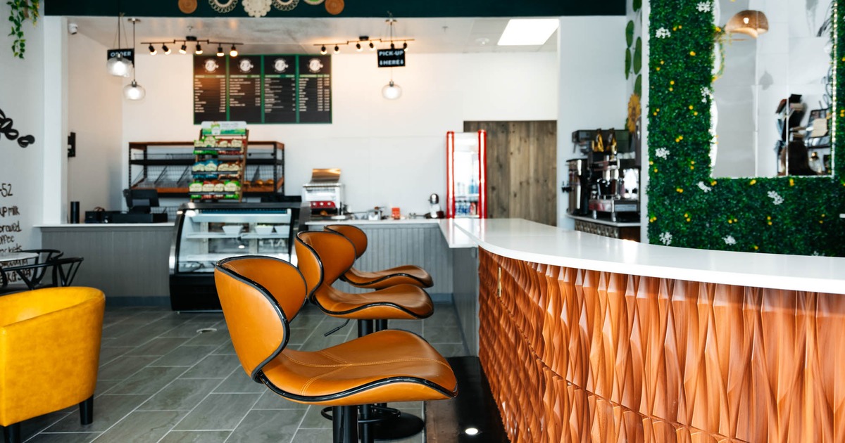 Interior, bar area with seating