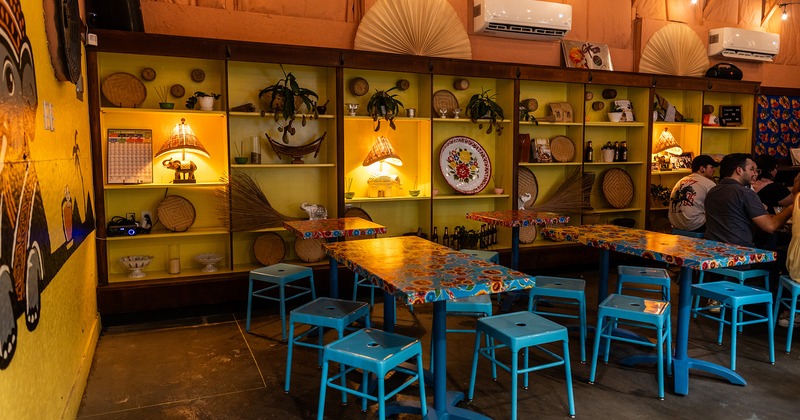 Interior space, seating area