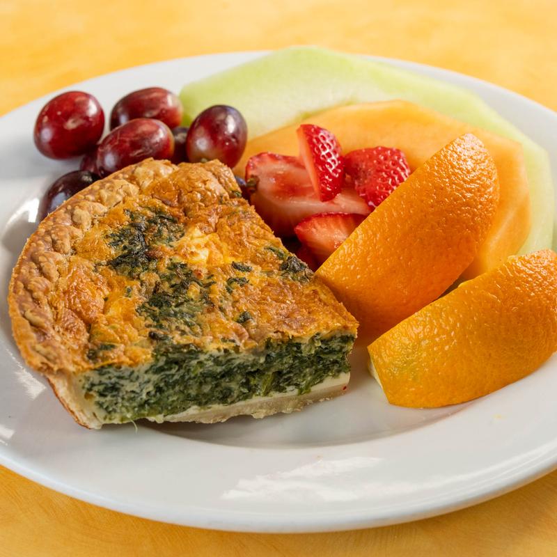 menu item 12 of 15, Quiche with Fresh Fruit