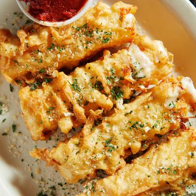 Mozzarella sticks with marinara.