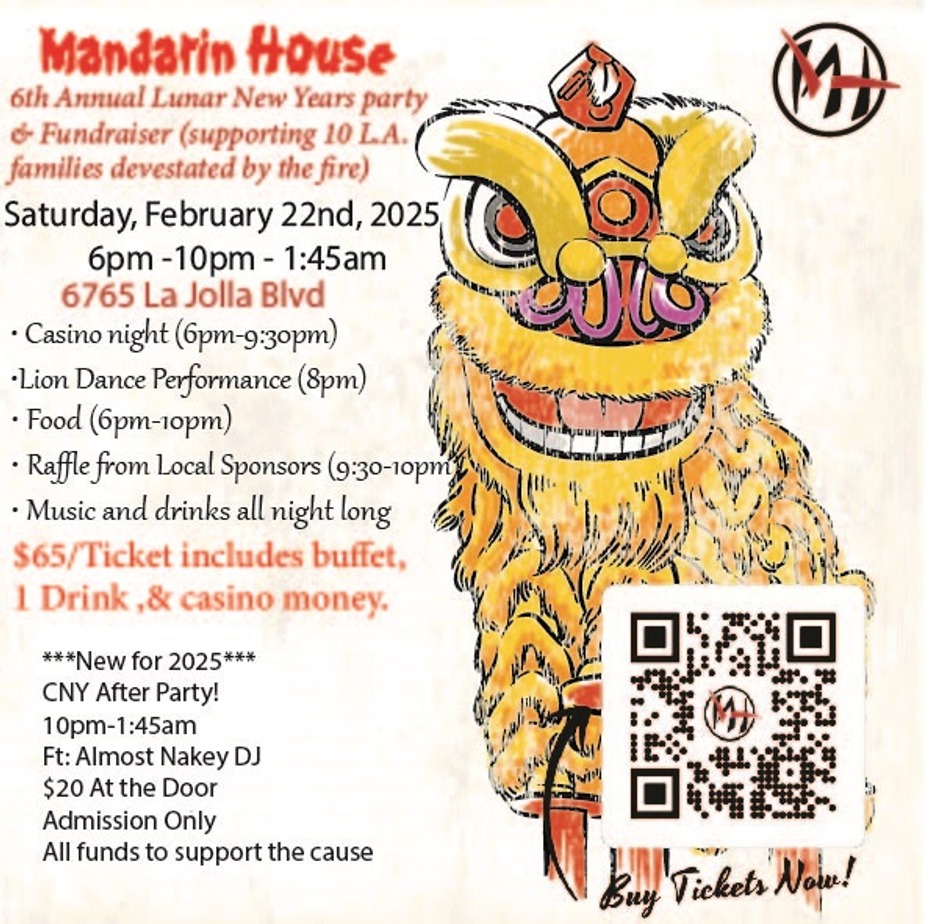 Mandarin House Chinese New Years party and Fundraiser -2025! event photo