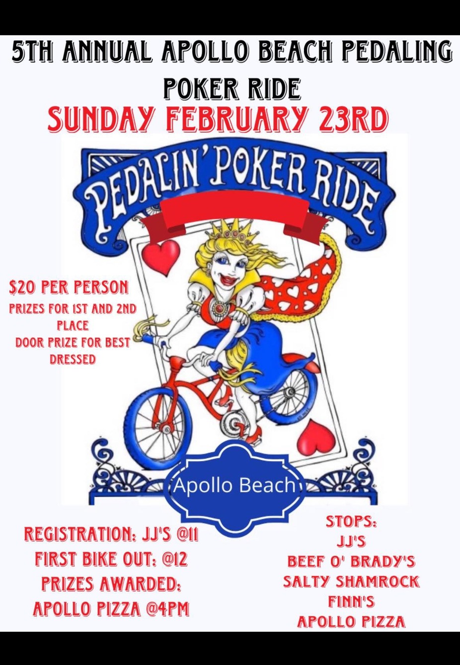 Apollo Beach Pedaling Poker Ride event photo