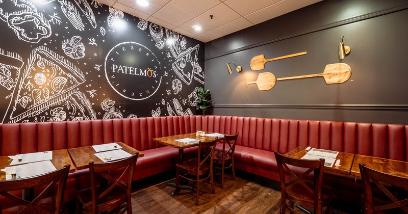 Interior, set tables ready for guests