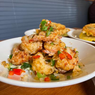 Salt and Pepper Prawns.