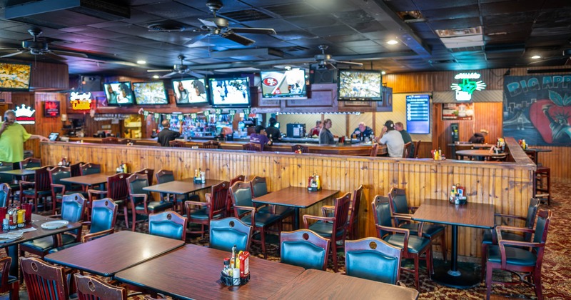 Dining area, tables and chairs
