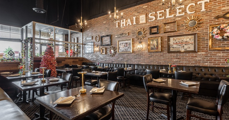 Interior, diner area, wide view