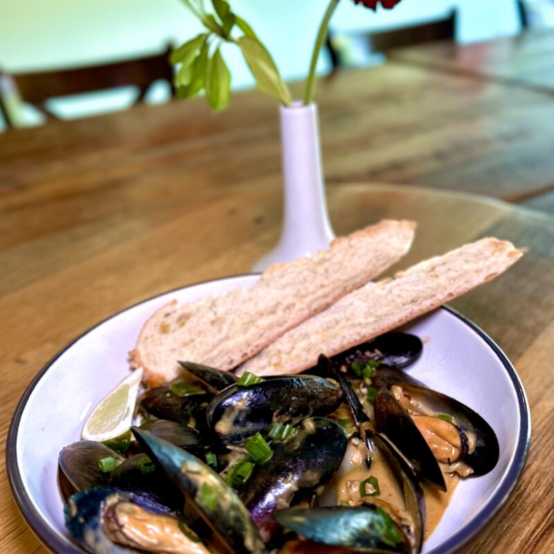 menu item 28 of 28, Massaman Curry Mussels