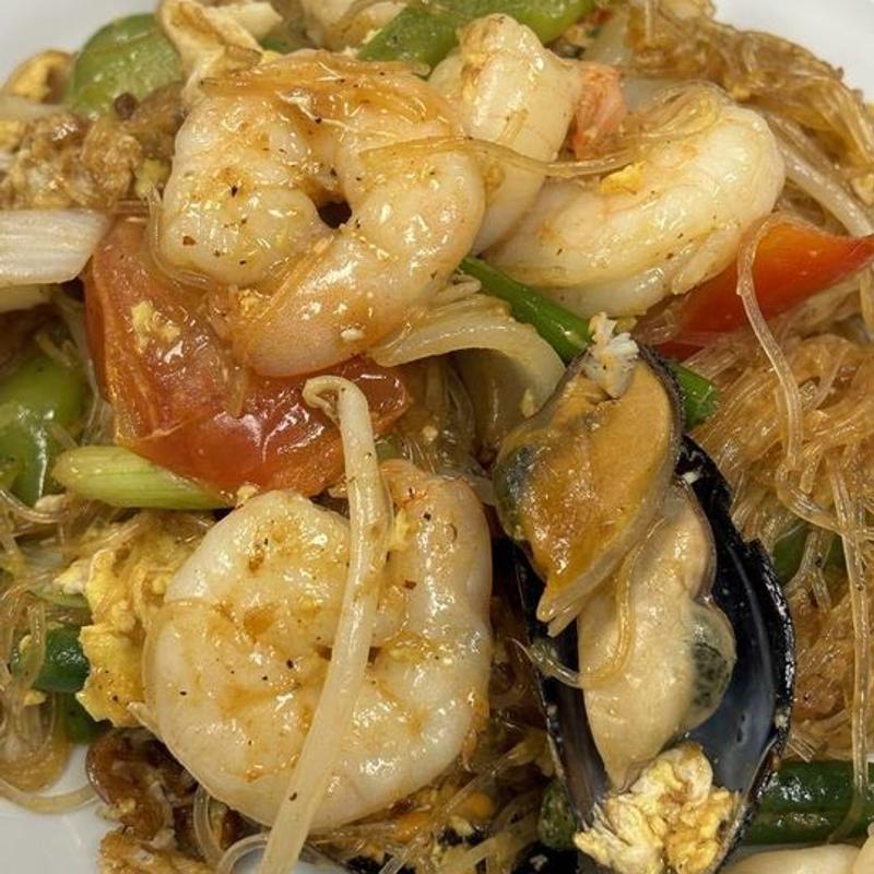 menu item 54 of 81, Pad Won Sen Seafood
