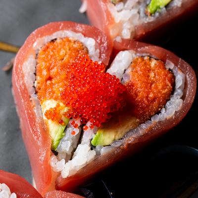 Close up of Heart roll.