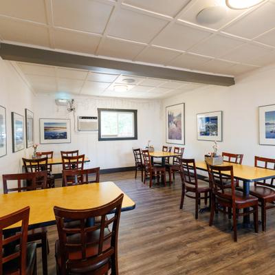 Interior, dining area.