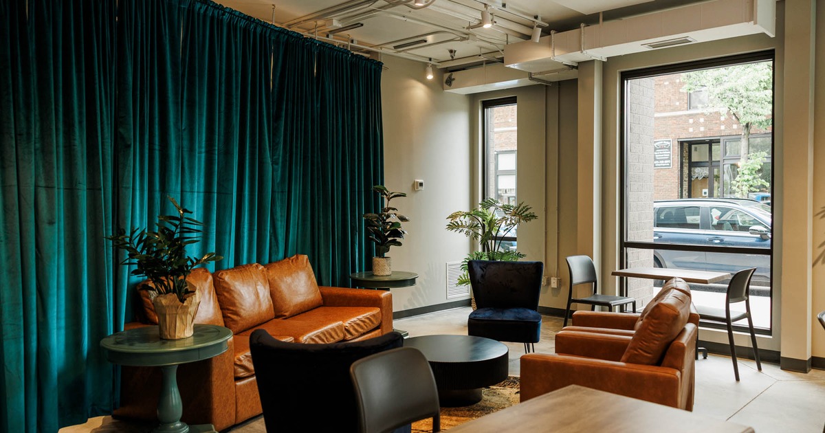 Interior, lounge seating area