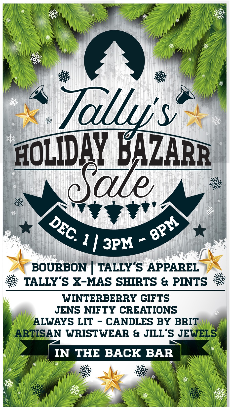 TALLY'S HOLIDAY BAZARR SALE event photo