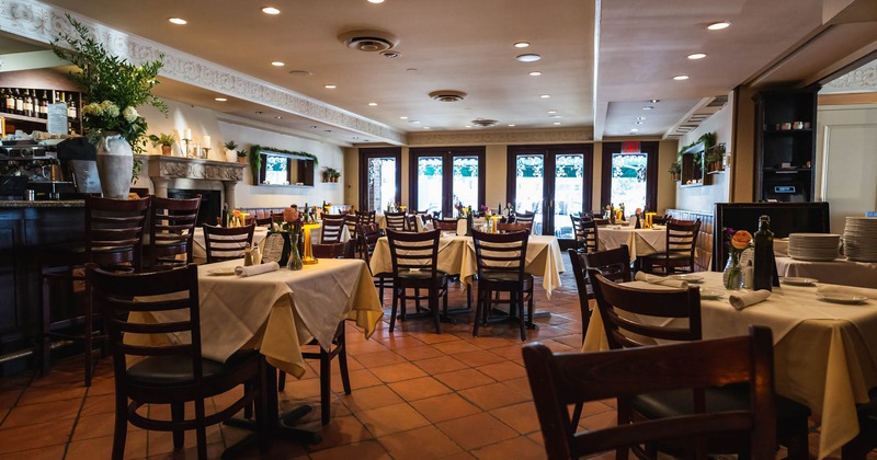 Dining area, tables and chairs