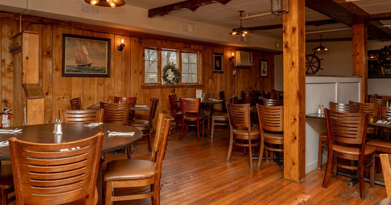 Cozy wooden dining space