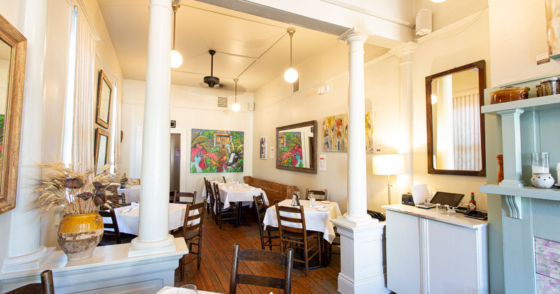 Beautiful interior in white and brown tones