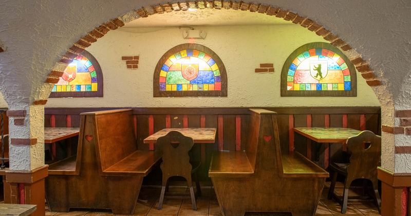 Interior, set dining area ready for guests