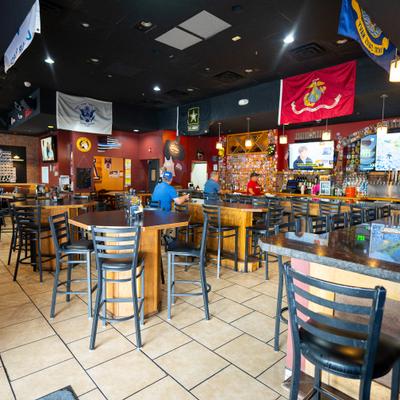 Bar, wide view.