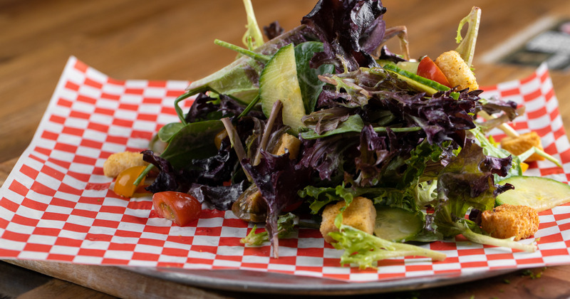 Vegetable salad served