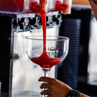 Margarita being poured.