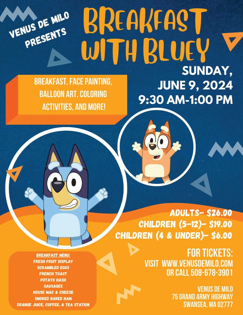 Breakfast with Bluey! 4 and Under with a Highchair event photo