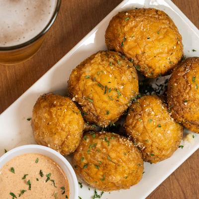Fried Mushrooms and dip.
