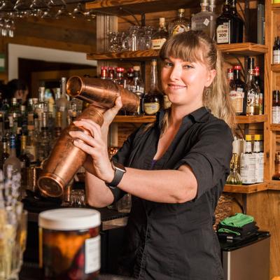Bartender preparing cocktail