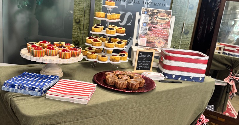 Asortiment od desserts served on the table