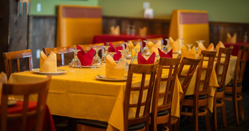 Table set and ready for guests