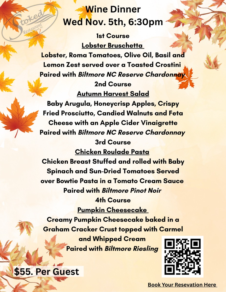 Wine Dinner Nov. 5th event photo