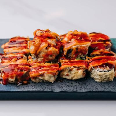 Spicy sushi rolls.