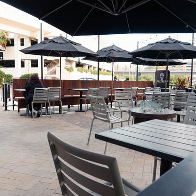 Exterior, seating area, garden furniture.