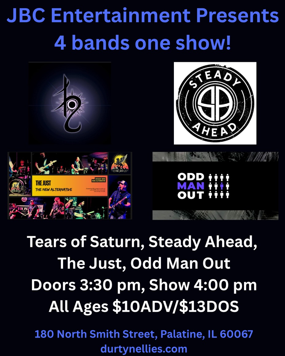 JBC Entertainment Presents 4 Live and Local Bands Together for One Show at Durty Nellies in Palatine event photo