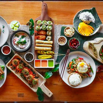 Different types of food on the table