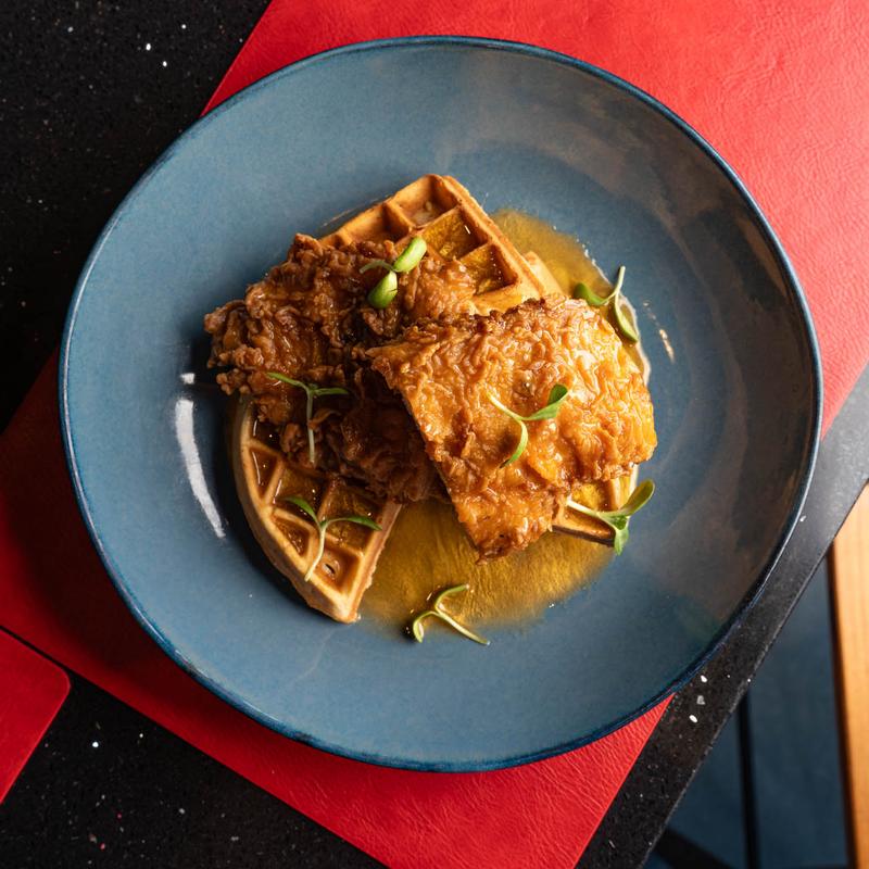 menu item 22 of 36, Georgia Gold Chicken & Waffles