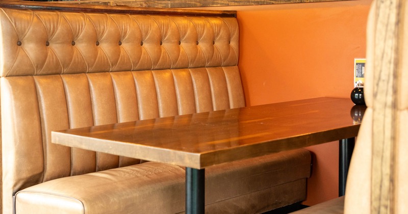 Seating booth and table