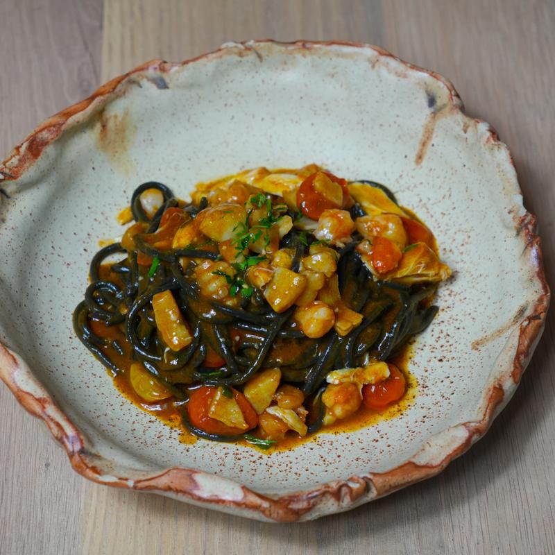 menu item 59 of 111, Squid ink spaghetti