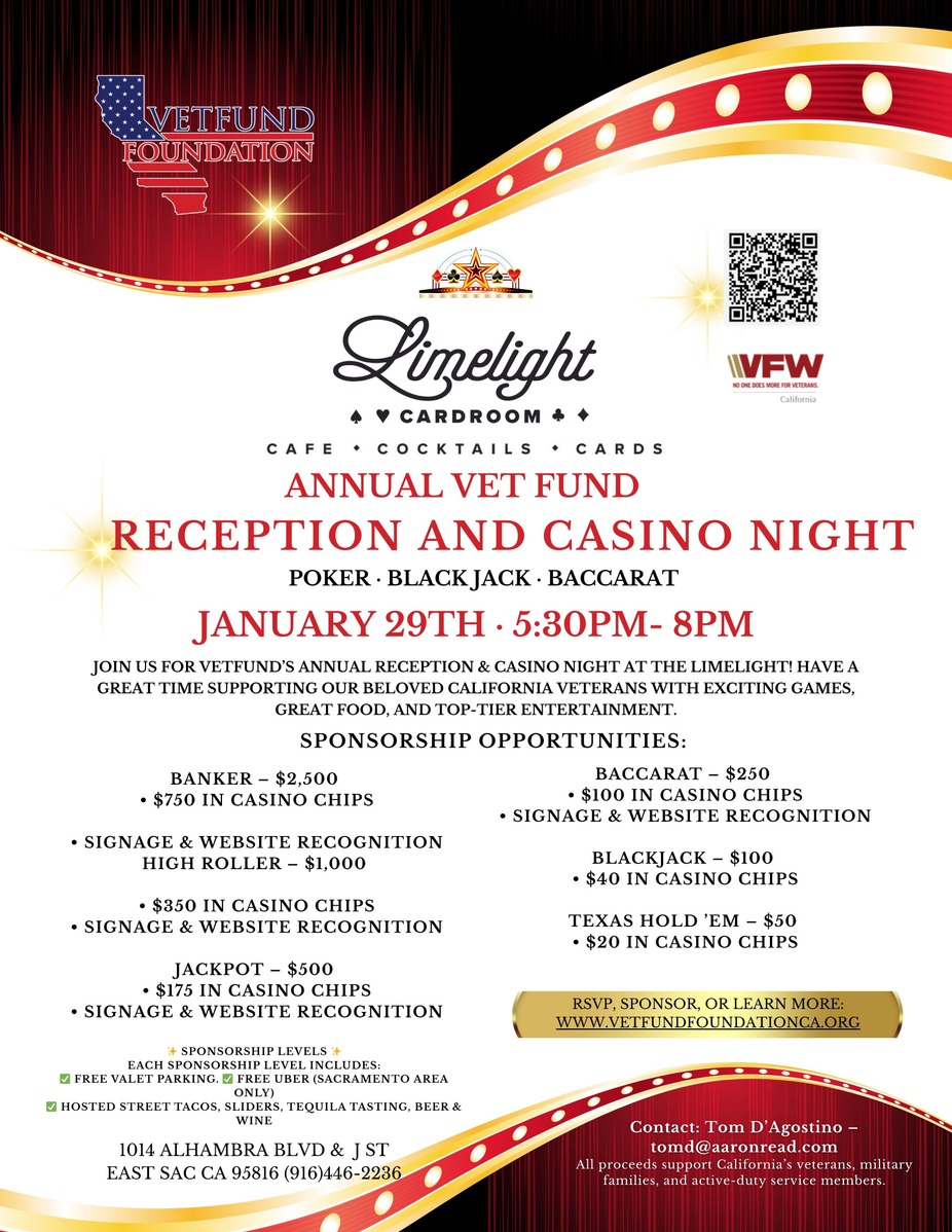 Annual Vet Fund Reception and Casino Night event photo