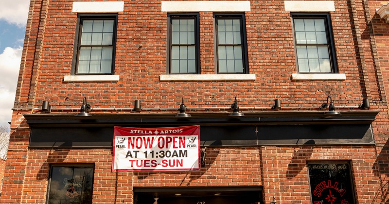 Exterior, front view to restaurant