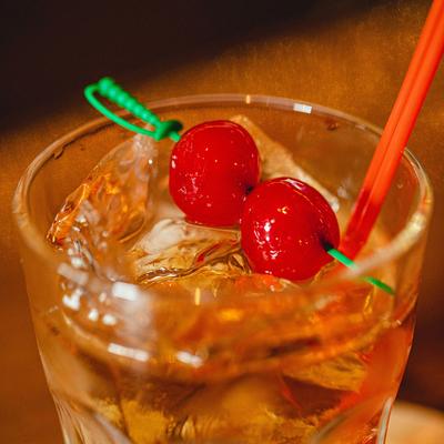 Manhattan cocktail, closeup