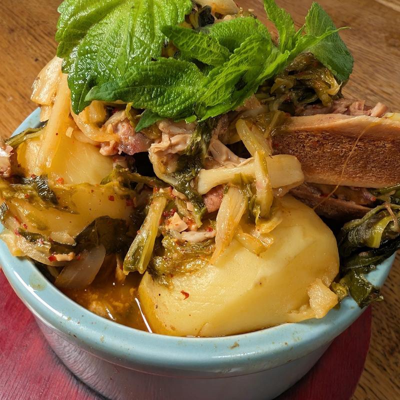 menu item 4 of 22, GAMJATANG (pork back bone and potato soup)