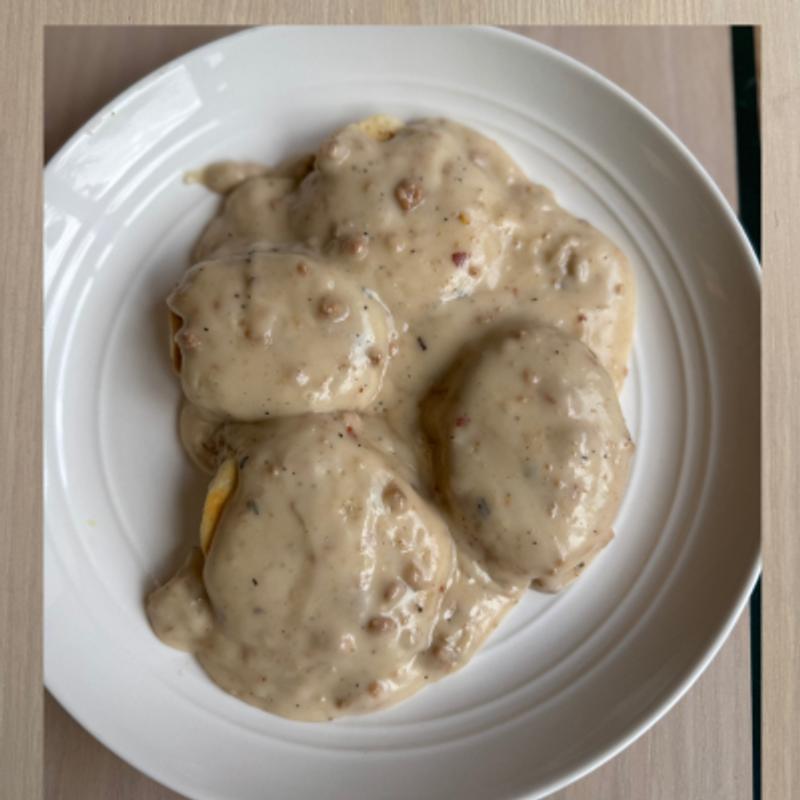 menu item 17 of 57, Biscuits & Gravy