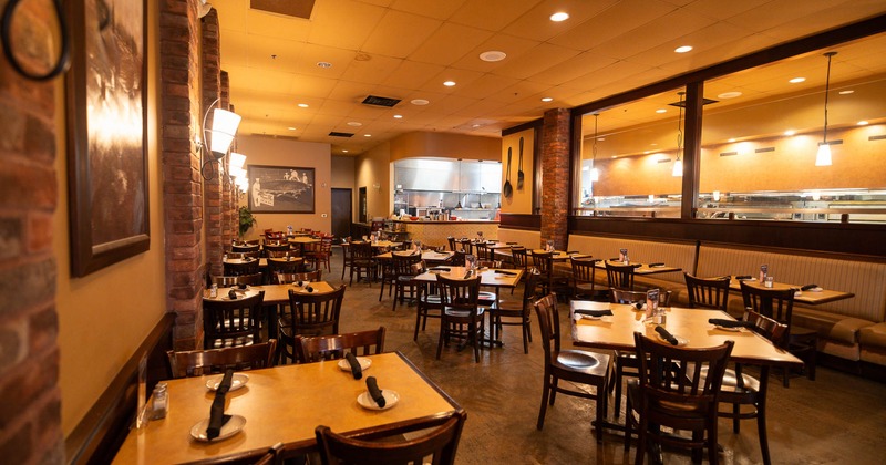 Restaurant interior, main seating space