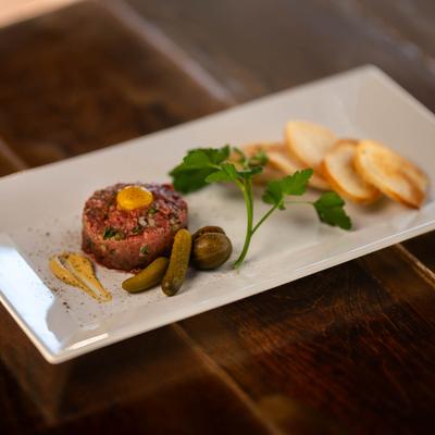 Hand Cut Steak Tartare.