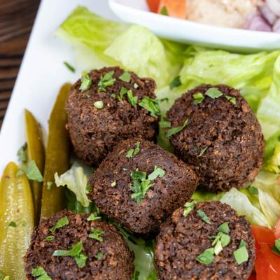 Crispy falafel.